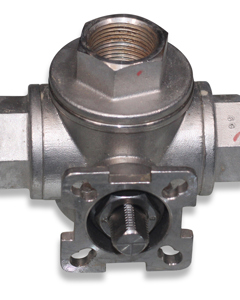 T-ball valve 3/2-way 3/4" SST